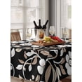 thumbnail image 6 of Black White Floral Table Cloth, Farmhouse Vintage Botanical Leaves Waterproof Tablecloth for Rectangle Tables, Reusable Washable Fabric Table Cover for Restaurant Kitchen Dining Tables 52"x70", 6 of 6