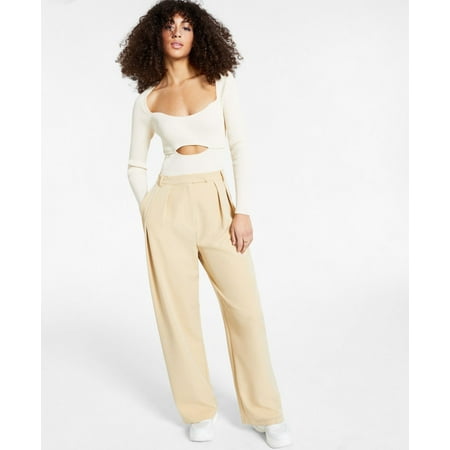 Leyden Womens Ribbed Cutout Bodysuit