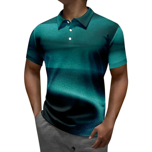 adviicd Polos for Men Mens Polo Shirts Short Sleeve Casual Solid Stylish Collared Golf Polo Shirts for Men Mint Green,L