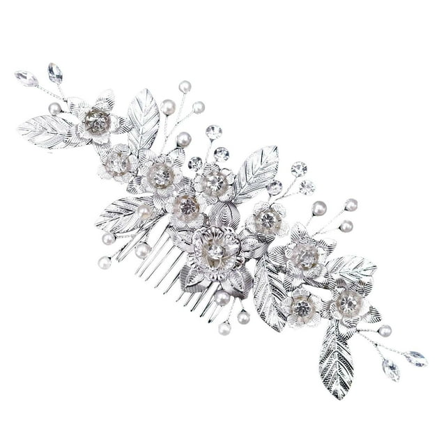 Peine decorativo Sunnimix para el cabello de novia brillante