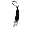 thumbnail image 1 of Corbata para Mujer Elegante con Diseño de Perlas y Borlas Accesorio Reutilizable Preanudado Confeccionado en Poliéster Confortable y Resistente, 1 of 8