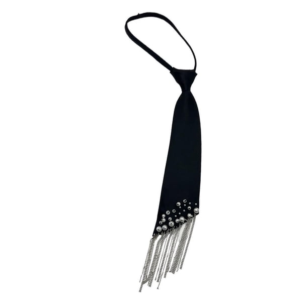 para Mujer Elegante con Diseño de Perlas y Borlas Accesorio Reutilizable Preanudado Confeccionado en Poliéster Confortable y Resistente