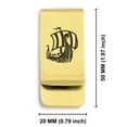 thumbnail image 2 of Stainless Steel Viking Ship Classic Slim Money Clip Credit Card Holder, 2 of 2