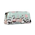 thumbnail image 2 of Uemuo Cute Panda Printed Leather Pencil Case, Pencil Pouch, Portable Pencil Bag, Pen Case for& Office, 2 of 7