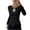 Black, variant on LWITHSZG Long Sleeve Shirts for Women Rhinestone Sequin Keyhole Neck Blouses Fall Winter Fashion Going Out Tops Ribbed Knit Slim Fitted Pullover