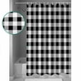 thumbnail image 3 of Shower Curtain, Black White Buffalo Check Waterproof Shower Curtain Set with Hooks for Bathroom Showers,Stalls and Bathtubs,72x72In Farmhouse Classic Tartan Plaid, 3 of 8