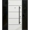 thumbnail image 2 of Front Exterior Prehung Steel Door / Deux 6683 Natural Oak / 2 Side Exterior Windows Sidelites/ Entry Metal Modern Painted W12+36+12" x H80" Right hand Inswing, 2 of 5