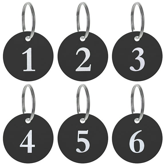 Aspire 50Pcs Aluminum Alloy Numbered Key Chains, Door Locker Number ID Tags 1 to 50