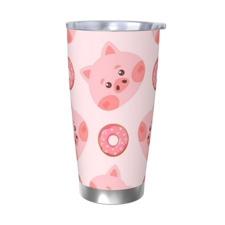 

Coaee Pigs Head And Donuts for 20oz Insulated Kettle Water Bottle For Running Hiking Cycling Climbing Men S Woman Insulated Water Bottle-Without Straw