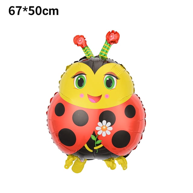 Globo grande con forma de mariposa, mini globo de película de aluminio con diseño de abeja, decoración de abejas, temática primaveral, diseño de insectos