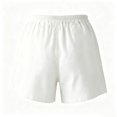 thumbnail image 6 of YanHoo Cotton Linen Shorts for Women Vintage Elastic Waist Loose Short Pants Casual Beach Vacation Shorts with Pockets, 6 of 8