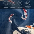 thumbnail image 5 of Coastal Wave Cloth Napkins, Japanese Style Ocean Fish Blue Washable and Reusable Dinner Napkins Set of 6, Table Napkin for Kitchen Party Birthday Wedding Hotel Housewarming 20"x20", 5 of 8