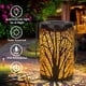 thumbnail image 3 of Farol solar, resistente al agua IP65, recargable, para exteriores, lámpara de mesa LED de metal, decorativa, ideal para patio, jardín, fiesta, patio, porche y camino (madera blanca)., 3 of 3