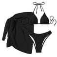 thumbnail image 4 of Womens Bikini Swimsuits 3 Piece Bathing Suits for Women 3 Piece Bikini Swimsuit Includes Tie-Up Skirt, 4 of 5