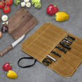 thumbnail image 3 of Storage Bag For Professional Chefs Knife Roll, Waxed Canvas Roll Foldable Knife Culinary Bag, 3 of 3