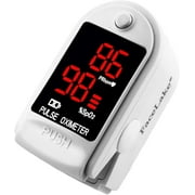 FaceLake FL400 Pulse Oximeter with Carrying Case, Batteries, Neck/Wrist Cord, White