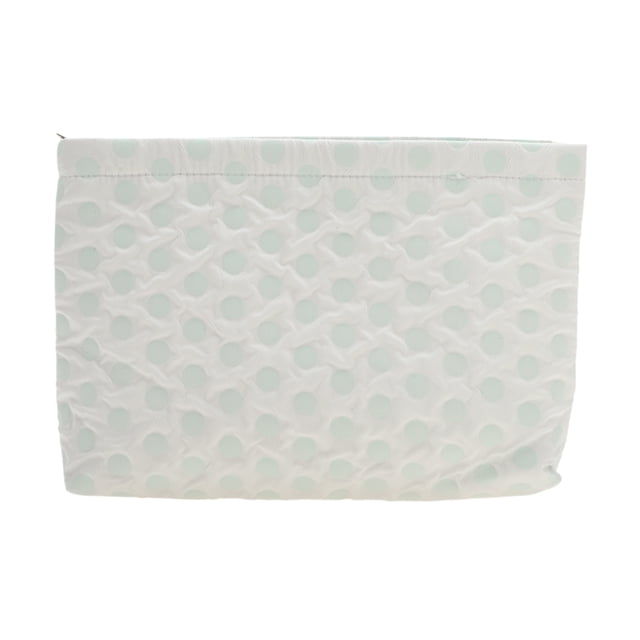 Bolsas de maquillaje planas rectangulares convenientes de 1 Pc para viajar, grandes, blancas y azules de poliéster