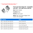 thumbnail image 2 of Front Lower Door Hinge Set - Compatible with 2007 - 2014 GMC Sierra 3500 HD 2008 2009 2010 2011 2012 2013, 2 of 2