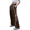 Coffee, variant on Womens Y2K Bow Wide Leg Cargo Sweatpants Baggy Parachute Pants Drawstring Waist Track Athletic Trousers