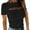 Black, variant on Womens T Shirts, Ladies Short Sleeve Round Neck Top Solid Color Pullover Hollow Out Slim Casual T Shirt Tech Stretch White M