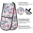 thumbnail image 4 of Dailycode Double Sided Oven Mitt with Loop Heat Resistant Kitchen Long Potholders 7" x 35" Opuntia Cactus Moths Butterfly, 4 of 6