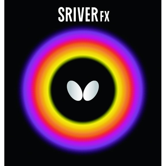 Butterfly Sriver-FX 1.9 Black Table Tennis Rubber, Spring Sponge, Dynamic Topspin Play