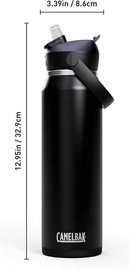 CamelBak Thrive™ Flip Straw Insulated Stainless Steel Water Bottle, 32oz , Black