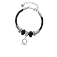 thumbnail image 2 of Delight Jewelry Silvertone Large Greek Letter - Omega - Granddaughter Celtic Knot Leather Bead Bracelet, 7"+2" Extender, 2 of 4