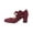Wine, variant on Womens Mary Janes 1920S Vintage Lace Up Bridal Shoes Slip On Comfortable Closed Toe Dress Shoe Chunky Heel Pumps Wedding Shoes Wine 10 Wide