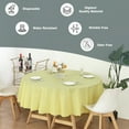 thumbnail image 4 of (12-pack) Heavy Duty Plastic Table Covers Tablecloth (Reusable) (Round 84", YELLOW), 4 of 6