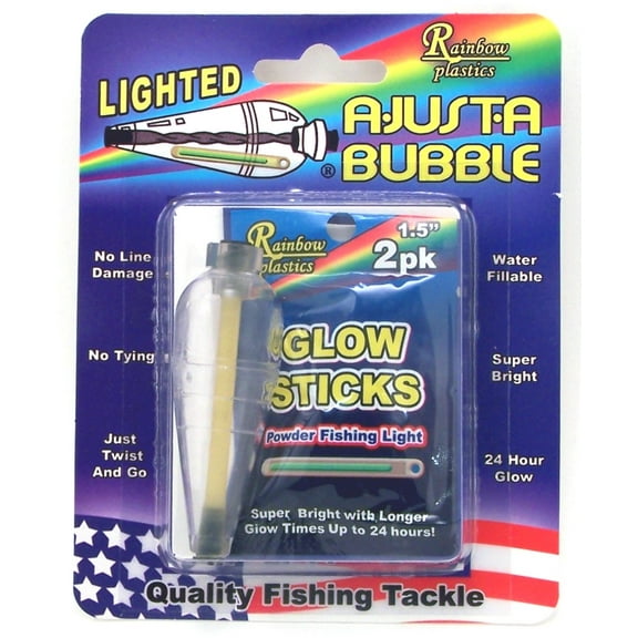 Double X Tackle Lighted A-Just-A Bubble 1/4oz Fishing Float Clear