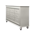 thumbnail image 2 of 9 Drawer Spacious Desser with Mirror Beveled Pulls and Bun Feet, Silver, 2 of 6