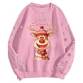 thumbnail image 5 of Chandail en Molleton pour Femmes Chandail Tendance de Noël Col Rond Manches Longues Haut Athlétique Mode Automne, 5 of 5
