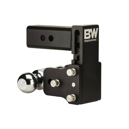 B&W TS20037B Tow and Stow 2.5 Inch Shank Dual Ball Hitch Mount with 5 Inch Drop