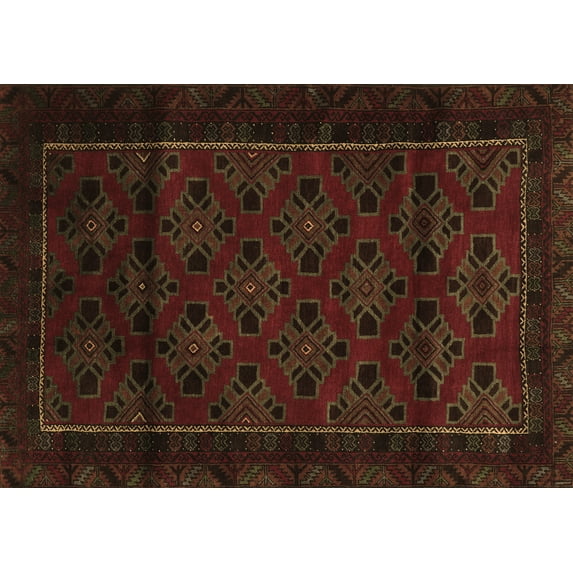Ahgly Company Indoor Rectangle Southwestern Brown Country Area Rugs, 7' x 10'