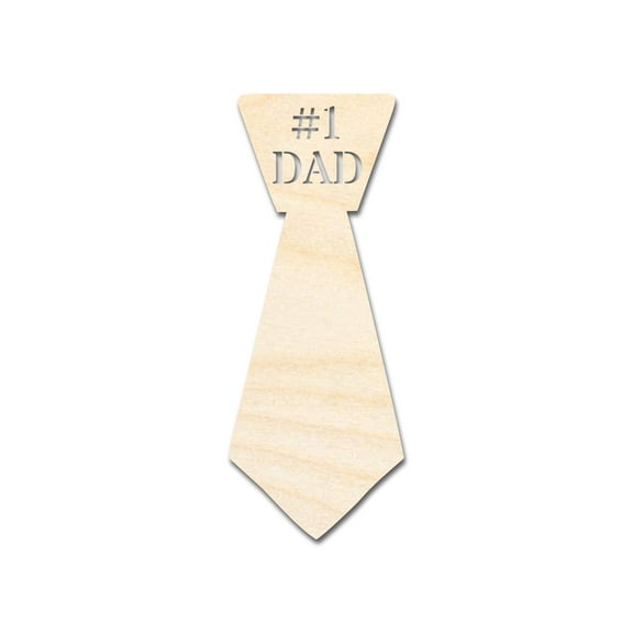 Unfinished Dad Tie Shape 7" / 1/4"