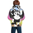 thumbnail image 6 of Lsque Bluey Patten Youth Hoodie Sweatshirt Pullover with Kangaroo Pocket Boys and Girls Hoodie Warm Hoodie for Kids, 6 of 8