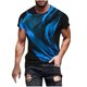thumbnail image 1 of Camisetas de Manga Larga para Hombres Imprimir Fallow Cuello Redondo Camiseta, Moda Casual Manga Corta Mezcla de Algodón/Lino, 1 of 9