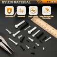 thumbnail image 4 of 50Pcs M2x12mm Threaded Nylon Phillips Cross Pan Head Machine Screws Bolts Black, 4 of 6