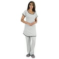 thumbnail image 2 of Bimba 2pc Pajama Set For Women 100% Cotton Nightwear Set Plain Sleepwear, 2 of 7