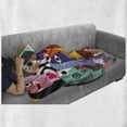 thumbnail image 6 of Fine Art Soft Flannel Fleece Throw Blanket, Cubism Style Mixed Human with Trippy Digital Abstract Effects, Cozy Plush for Indoor and Outdoor Use, 60" x 80", Multicolor, by Ambesonne, 6 of 6