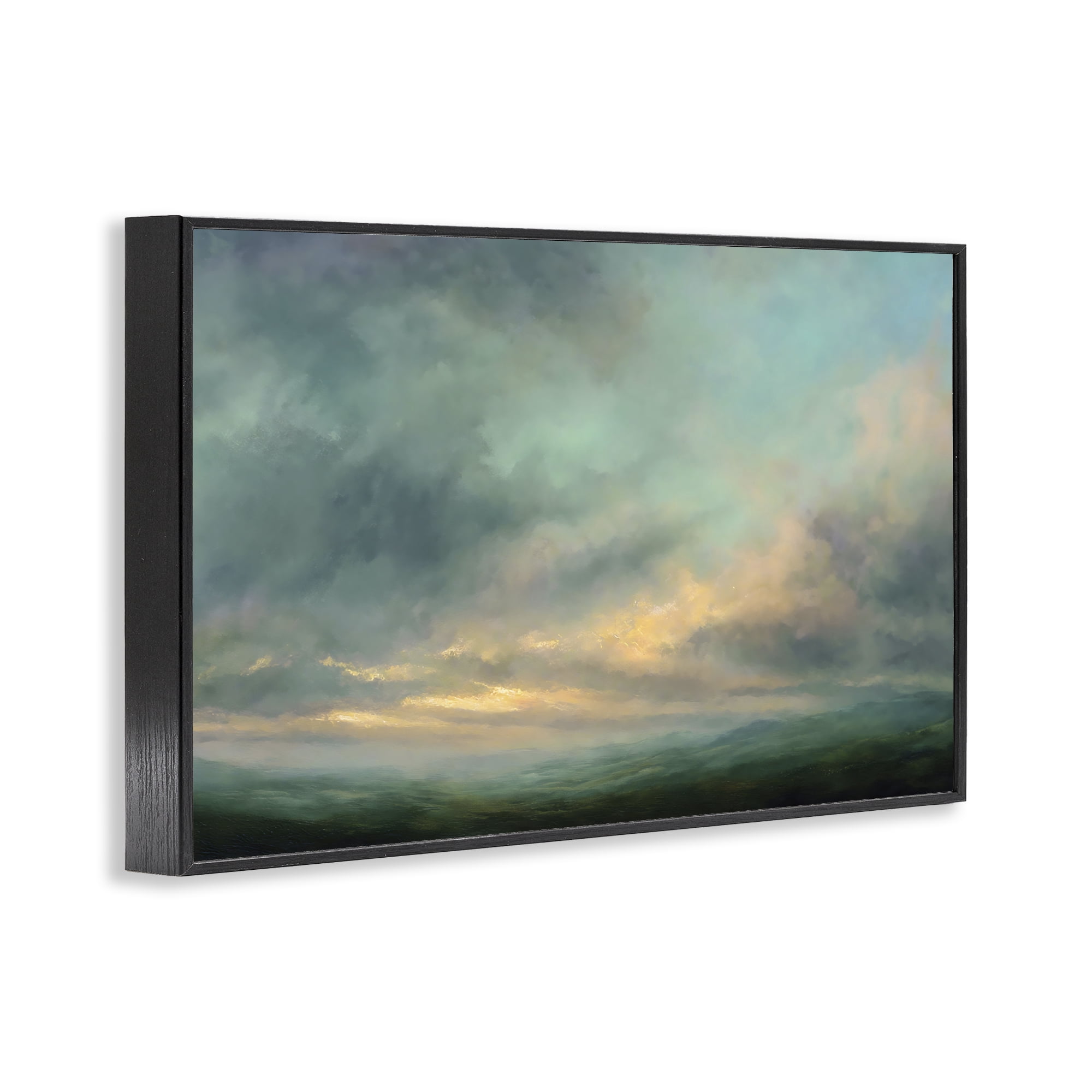 Stupell Industries Blue Toned Golden Hour Black Framed Giclee Art, design by Petal Prints Design