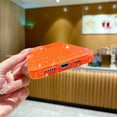 thumbnail image 6 of Cute Glitter for iPhone 13 Case 6.1 inch, Sparkle Bling Silicone Slim Bumper Shockproof Protective Phone Case for Women Girls (Orange), 6 of 13