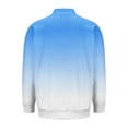 thumbnail image 5 of IYTR Men's Gradient Jacket Long Sleeve Zipper Baseball Jacket Lightweight Sport Outwear Fashion Streetwear Blouse Coat Light Blue S, 5 of 5