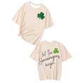 thumbnail image 2 of Uootdi Women's St Patrick's Day T-Shirt Lucky Irish Shamrock Clover Graphic Short Sleeve Crewneck Casual Tees Tops Gift, 2 of 7