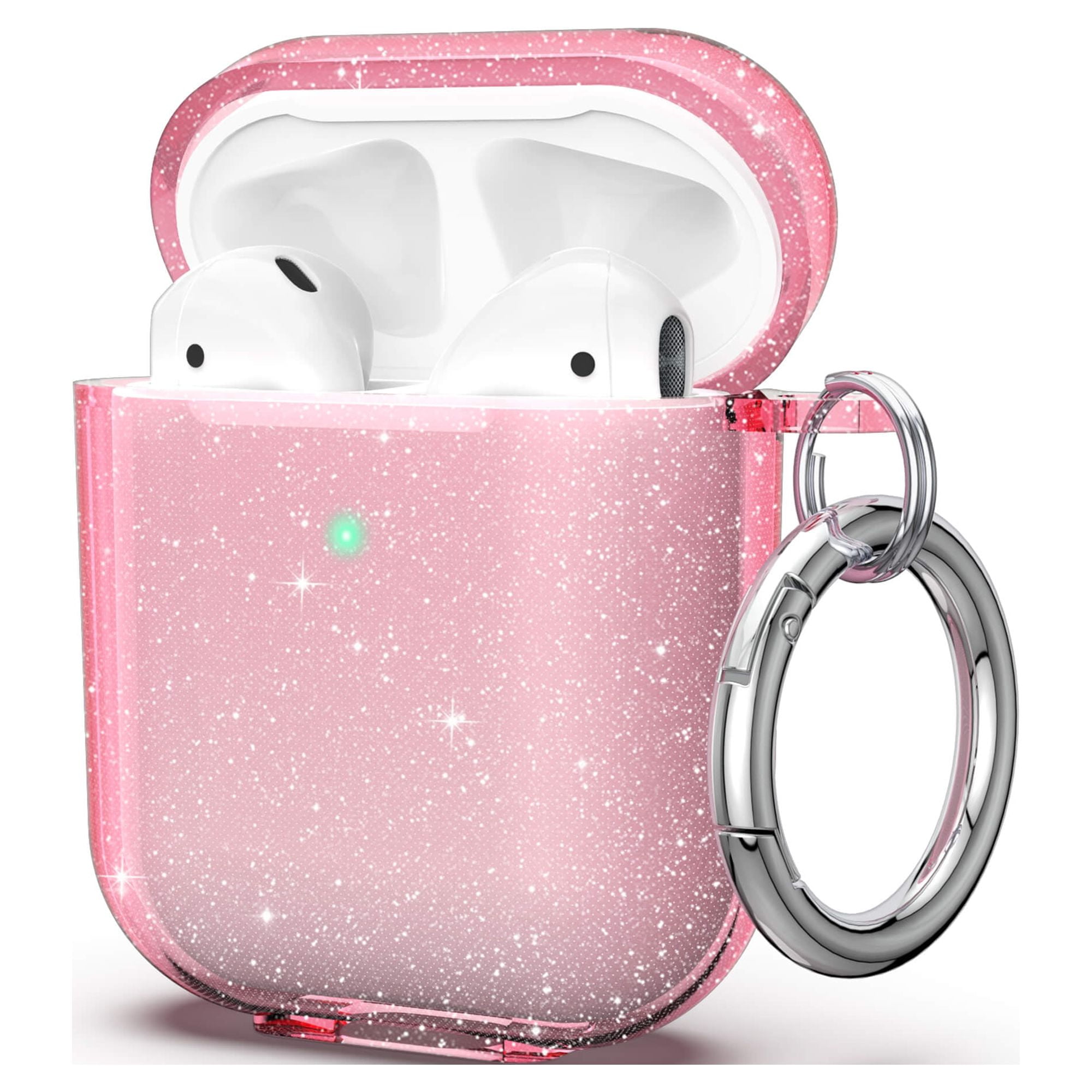 Ulak Compatible with AirPods Pro Case Clear, Designed Protective Cover Soft TPU Transparent Shockproof Case Accessories with Keychain for AirPods Pro