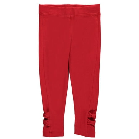 French Toast Little Girls' "Sweet Bow" Leggings (Sizes 4 - 6X) - bright red, 6
