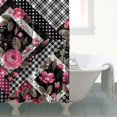 thumbnail image 4 of Pioneer Flower Floral Print Pattern Shower Curtain 72"x84" ,Bathroom Decorative Shower Curtains Set with 12 Hooks,Modern Waterproof Washable Shower Curtain, 4 of 6