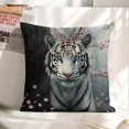 thumbnail image 6 of The blue eyes of the white tiger Linen toss pillowcase Decoration pillowcase Gift preferred 20x20" Cushion cover 4 set Sofa pillowcase Sofa bedroom living room car, 6 of 8