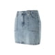 thumbnail image 3 of VISgogo, falda vaquera de verano para mujer, minifalda acampanada informal de Color sólido Retro para Club, playa, vacaciones, ropa de calle VISgogo  moda, 3 of 9